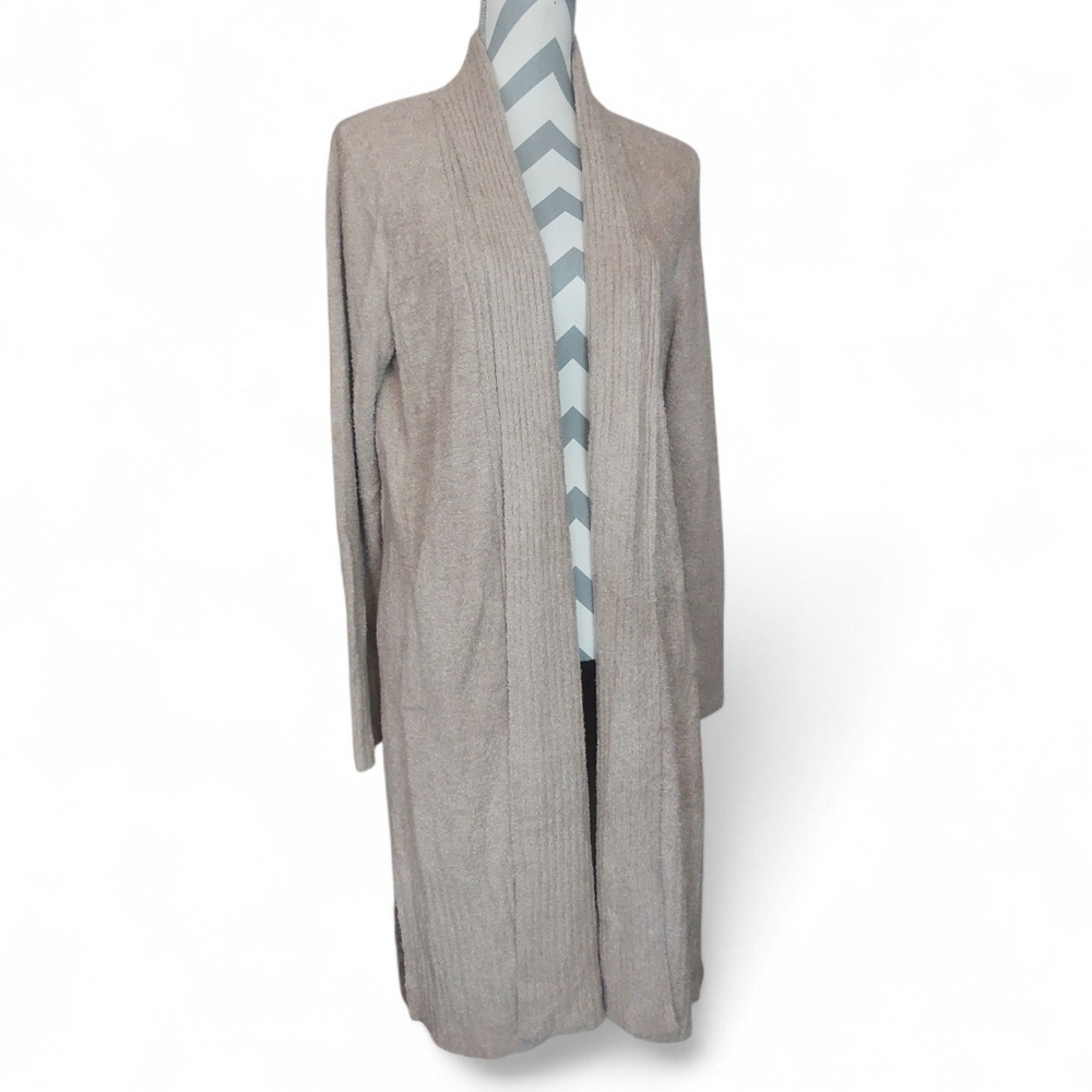 ​NWT Barefoot Dreams CozyChic‎ Lite Petite Large Catalina Duster Cardigan Taupe